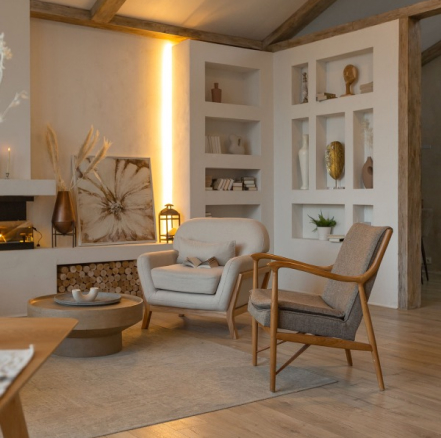 A beautiful living room ready for marketing